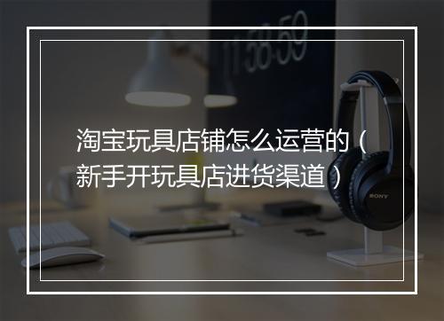 淘宝玩具店铺怎么运营的（新手开玩具店进货渠道）