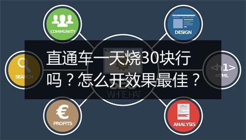 直通车一天烧30块行吗？怎么开效果最佳？