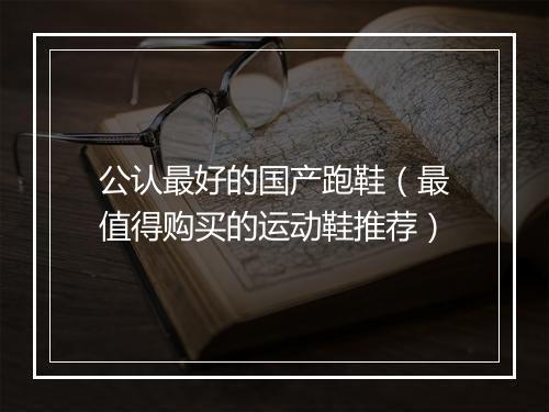 公认最好的国产跑鞋（最值得购买的运动鞋推荐）