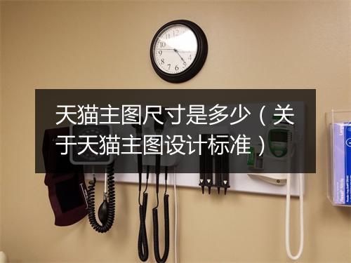 天猫主图尺寸是多少（关于天猫主图设计标准）