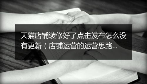 天猫店铺装修好了点击发布怎么没有更新（店铺运营的运营思路）