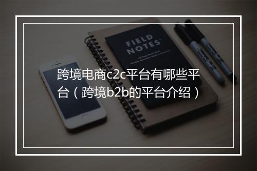 跨境电商c2c平台有哪些平台（跨境b2b的平台介绍）