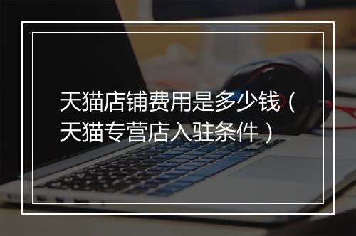 天猫店铺费用是多少钱（天猫专营店入驻条件）