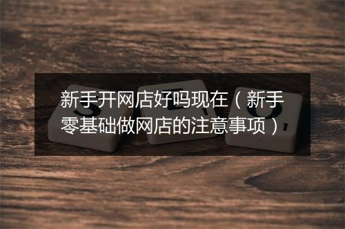 新手开网店好吗现在（新手零基础做网店的注意事项）