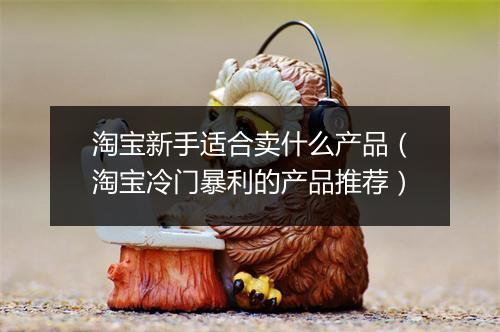 淘宝新手适合卖什么产品（淘宝冷门暴利的产品推荐）