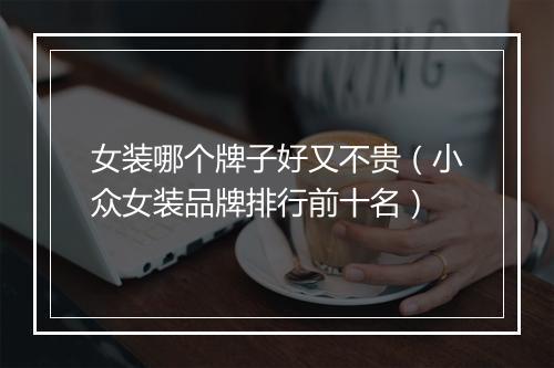 女装哪个牌子好又不贵（小众女装品牌排行前十名）