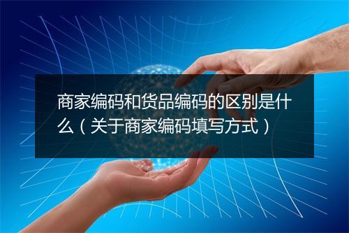 商家编码和货品编码的区别是什么（关于商家编码填写方式）