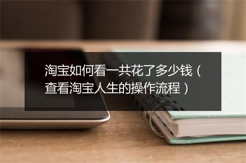 淘宝如何看一共花了多少钱（查看淘宝人生的操作流程）