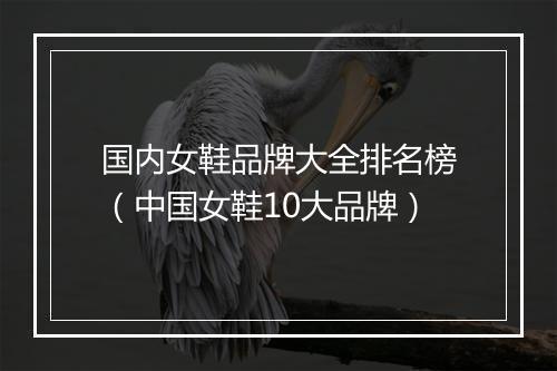 国内女鞋品牌大全排名榜（中国女鞋10大品牌）