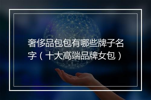 奢侈品包包有哪些牌子名字（十大高端品牌女包）