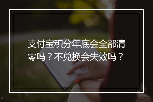 支付宝积分年底会全部清零吗？不兑换会失效吗？