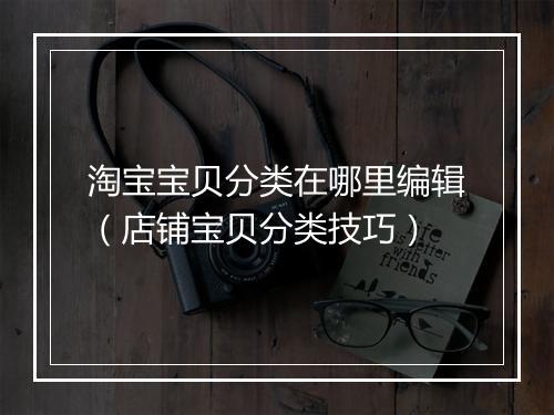 淘宝宝贝分类在哪里编辑（店铺宝贝分类技巧）