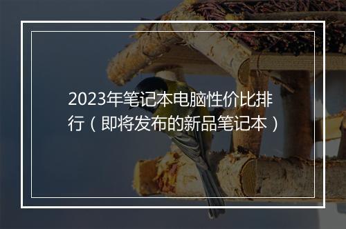 2023年笔记本电脑性价比排行（即将发布的新品笔记本）