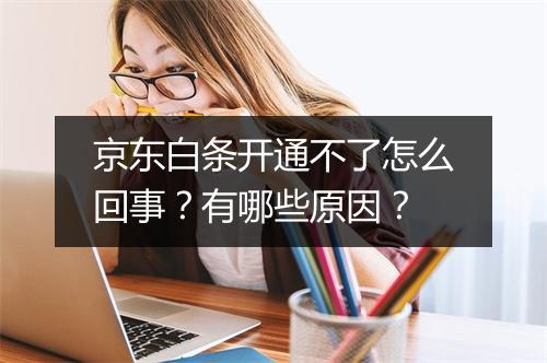 京东白条开通不了怎么回事？有哪些原因？