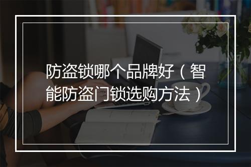 防盗锁哪个品牌好（智能防盗门锁选购方法）
