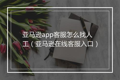 亚马逊app客服怎么找人工（亚马逊在线客服入口）