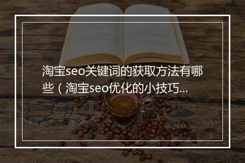 淘宝seo关键词的获取方法有哪些（淘宝seo优化的小技巧）