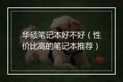 华硕笔记本好不好（性价比高的笔记本推荐）