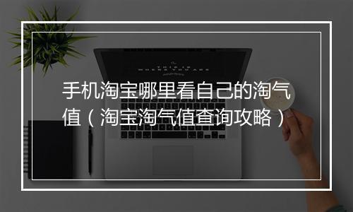 手机淘宝哪里看自己的淘气值（淘宝淘气值查询攻略）