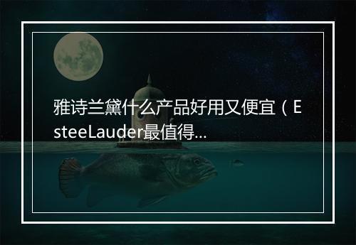 雅诗兰黛什么产品好用又便宜（EsteeLauder最值得买的单品）