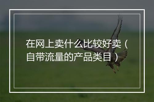 在网上卖什么比较好卖（自带流量的产品类目）