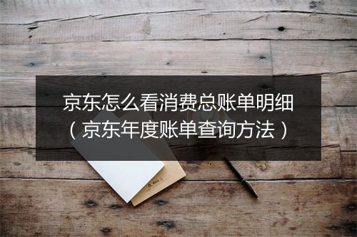 京东怎么看消费总账单明细（京东年度账单查询方法）