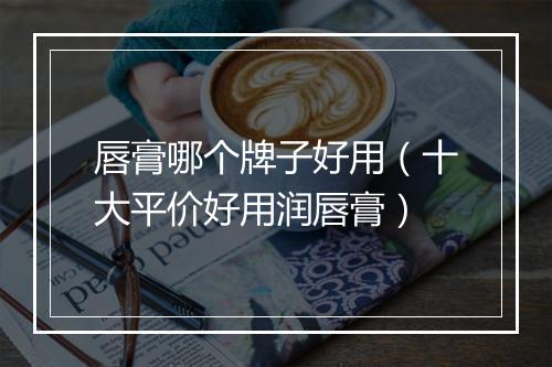 唇膏哪个牌子好用（十大平价好用润唇膏）
