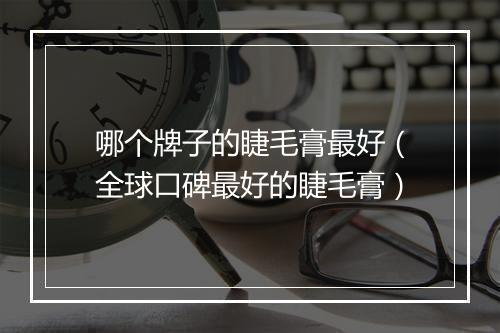 哪个牌子的睫毛膏最好（全球口碑最好的睫毛膏）