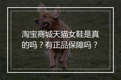 淘宝商城天猫女鞋是真的吗？有正品保障吗？