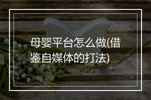 母婴平台怎么做(借鉴自媒体的打法)