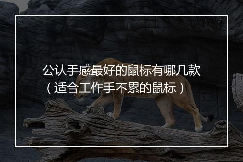 公认手感最好的鼠标有哪几款（适合工作手不累的鼠标）