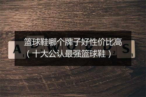 篮球鞋哪个牌子好性价比高（十大公认最强篮球鞋）