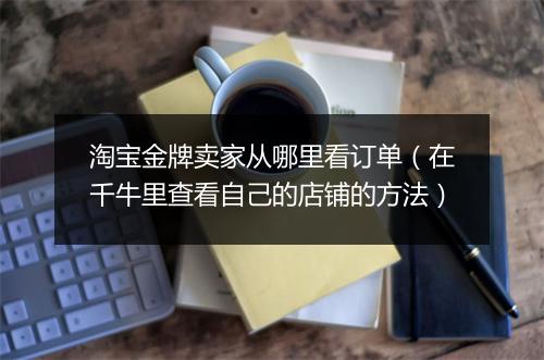淘宝金牌卖家从哪里看订单（在千牛里查看自己的店铺的方法）