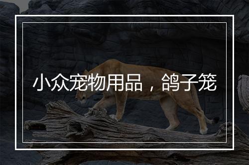 小众宠物用品，鸽子笼