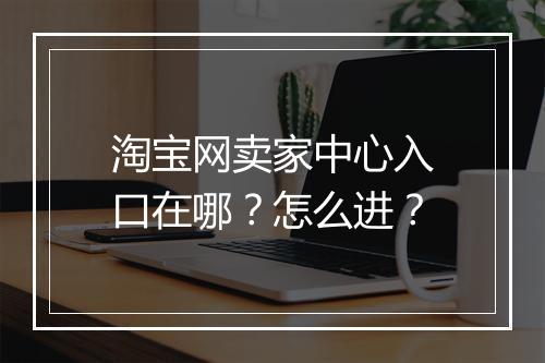 淘宝网卖家中心入口在哪？怎么进？