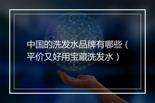 中国的洗发水品牌有哪些（平价又好用宝藏洗发水）