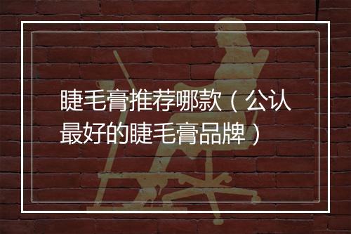 睫毛膏推荐哪款（公认最好的睫毛膏品牌）