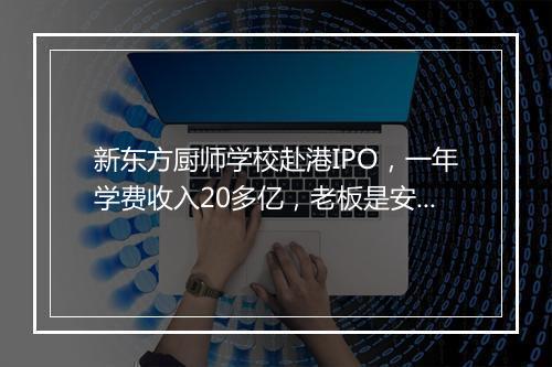 新东方厨师学校赴港IPO，一年学费收入20多亿，老板是安徽隐形富豪