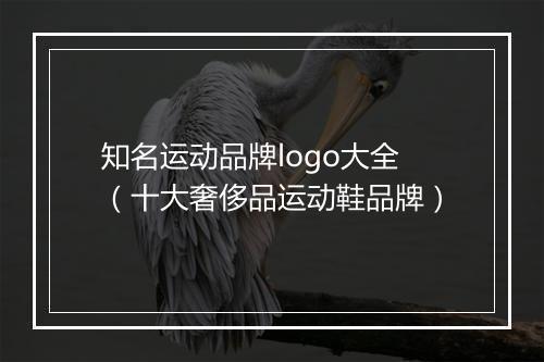 知名运动品牌logo大全（十大奢侈品运动鞋品牌）