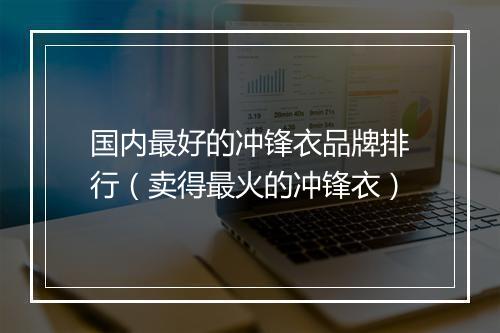 国内最好的冲锋衣品牌排行（卖得最火的冲锋衣）