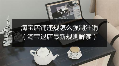 淘宝店铺违规怎么强制注销（淘宝退店最新规则解读）