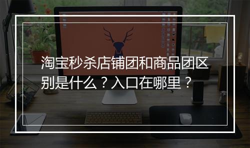 淘宝秒杀店铺团和商品团区别是什么？入口在哪里？