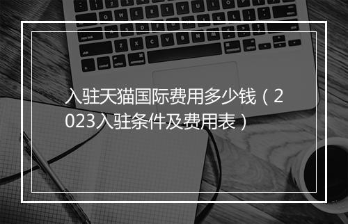 入驻天猫国际费用多少钱（2023入驻条件及费用表）