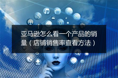 亚马逊怎么看一个产品的销量（店铺销售率查看方法）
