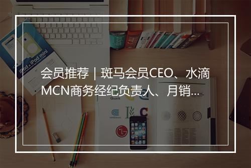 会员推荐｜斑马会员CEO、水滴MCN商务经纪负责人、月销千万新锐母婴品牌创始人、小红书核心代理广告商希望认识你