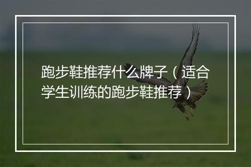 跑步鞋推荐什么牌子（适合学生训练的跑步鞋推荐）