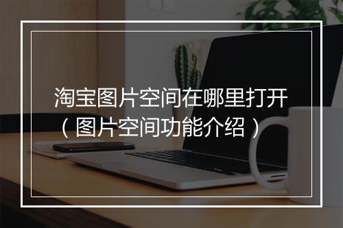 淘宝图片空间在哪里打开（图片空间功能介绍）