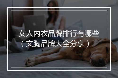 女人内衣品牌排行有哪些（文胸品牌大全分享）