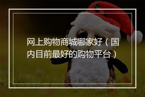 网上购物商城哪家好（国内目前最好的购物平台）