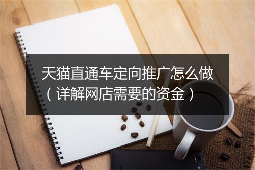 天猫直通车定向推广怎么做（详解网店需要的资金）
